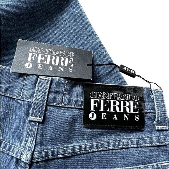 Dior Designer Gianfranco Ferre Italian Vintage High Waisted Mom Jeans NEW Sz 30 - Picture 4 of 16